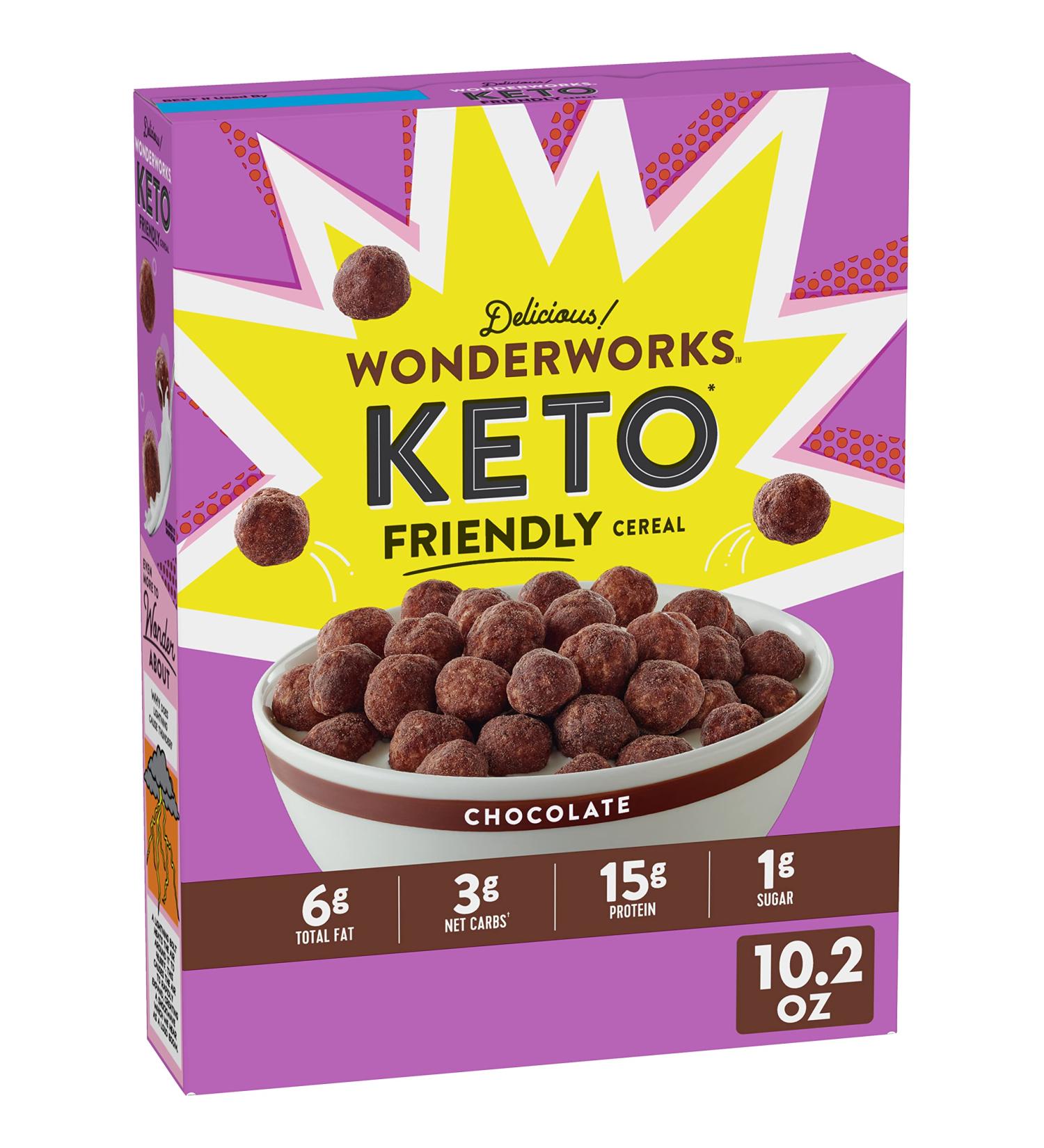 Chocolate Wonderworks Keto Friendly Cereal - 1g Sugar, 10.2 oz | Perfect Keto Snack - Buy Online on GoSupps.com