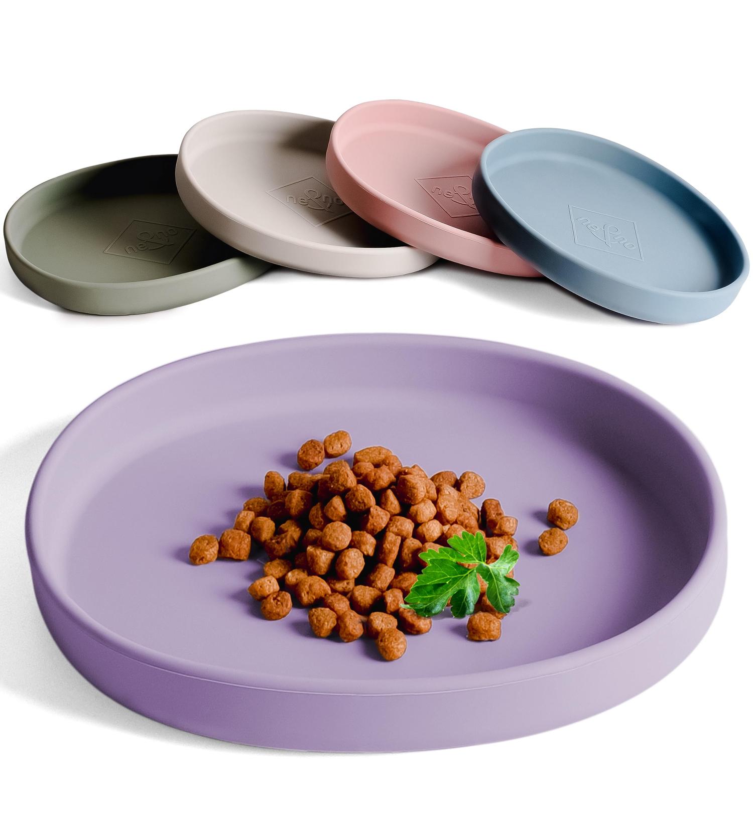 Buy Silicone NE & NO Food Bowl for Small Dogs & Puppies | Wide Travel Bowl for Dry & Wet Food | Purple Camping Water Bowl - Buy Online on GoSupps.com