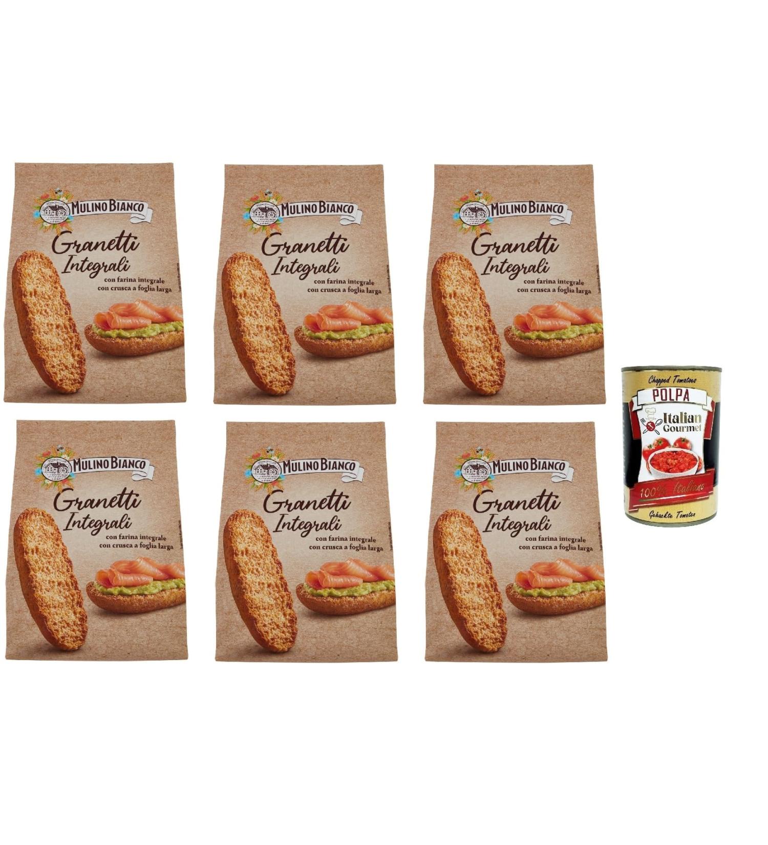 Mulino Bianco Crostini Whole grains Lot of 6 cro tons grains riches in fibers 280 g + Italian Gourmet pulp 400 g - Buy Online on GoSupps.com
