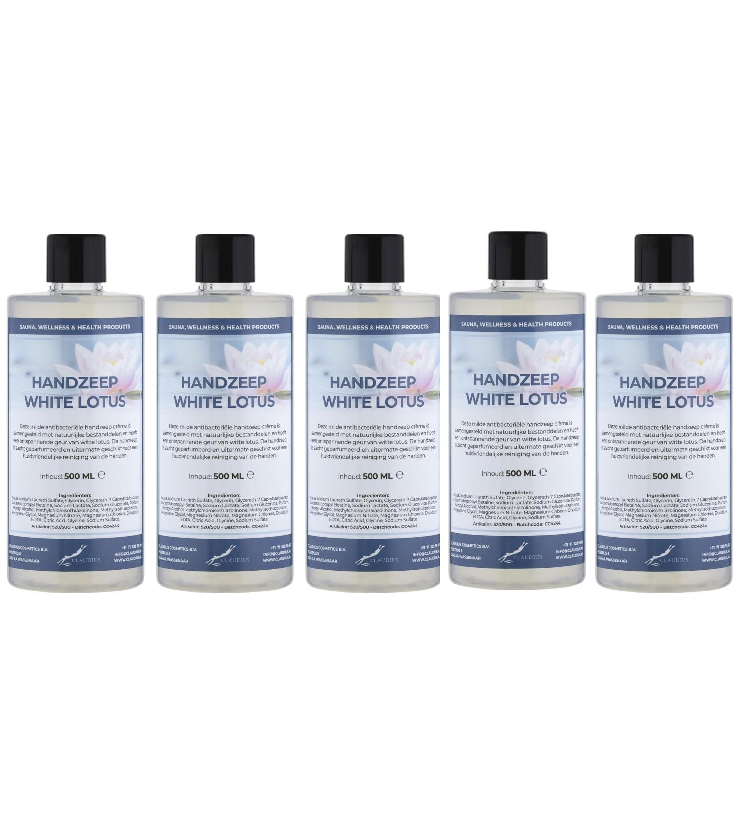 Claudius White Lotus Hand Soap 500ml - Pack of 5