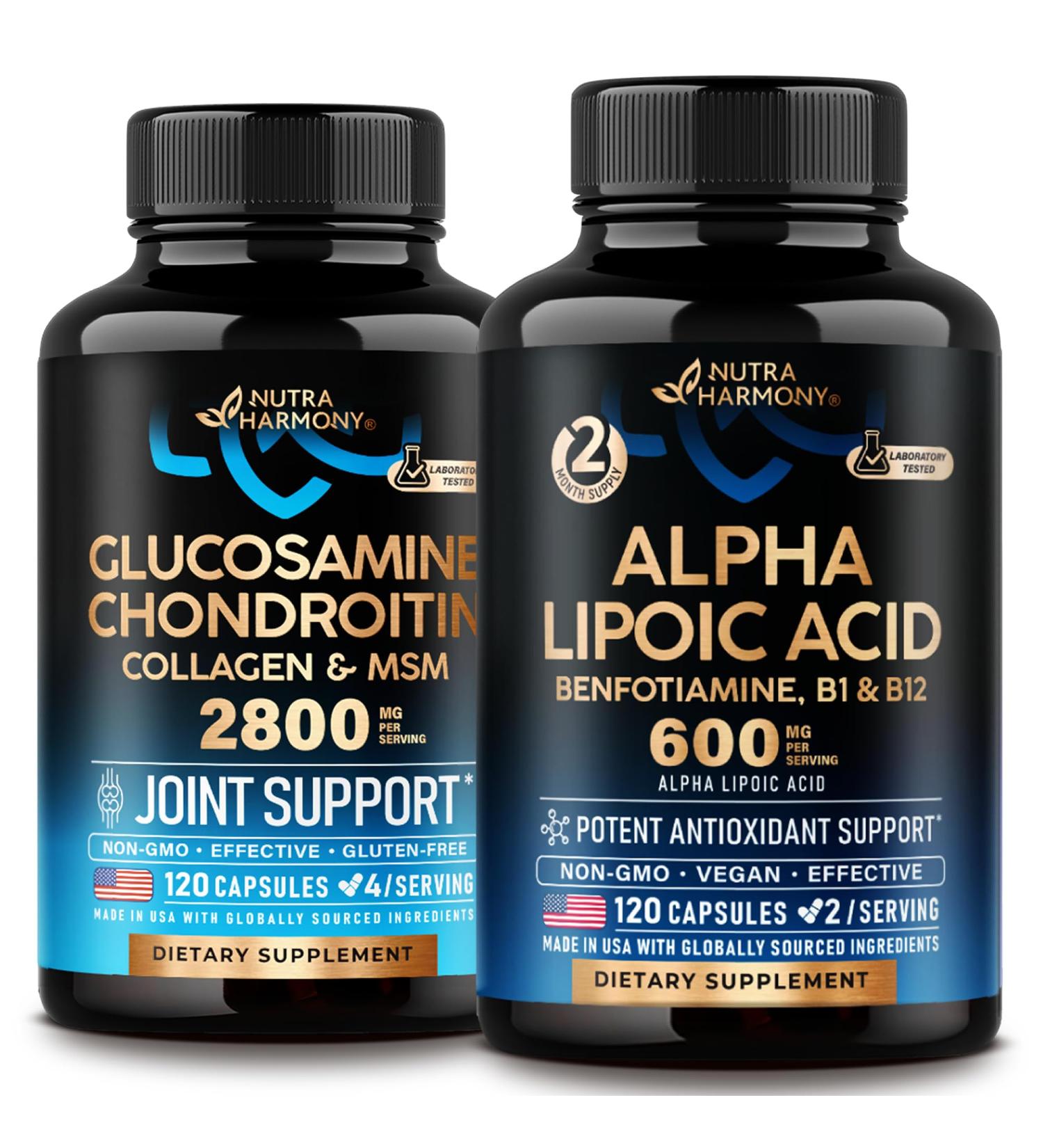 NUTRAHARMONY Glucosamine Chondroitin & Alpha Lipoic Acid Capsules