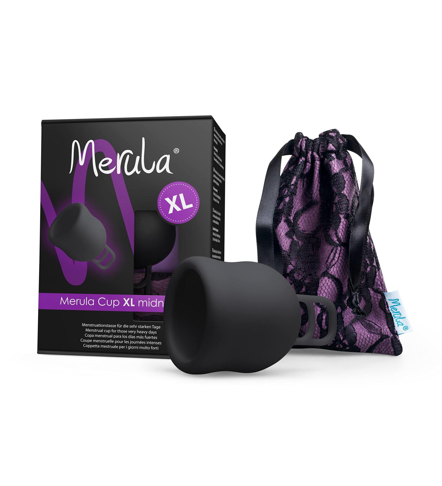 Merula Cup XL Midnight (Black) - Optimal Menstrual Cup for Heavy Flow Days | Shop Internationally - Buy Online on GoSupps.com