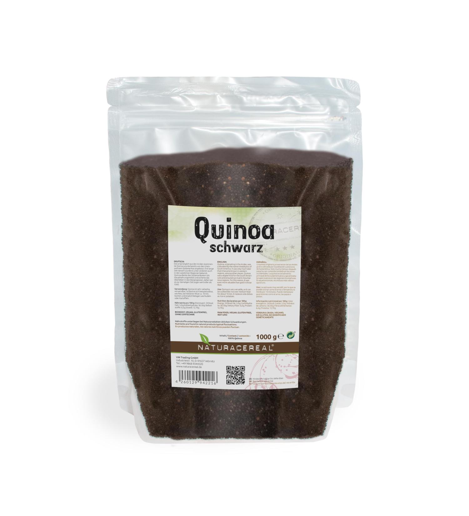 Naturacereal Quinoa 1kg - Premium Black Quinoa for Healthy Meals | Buy Internationally - Buy Online on GoSupps.com