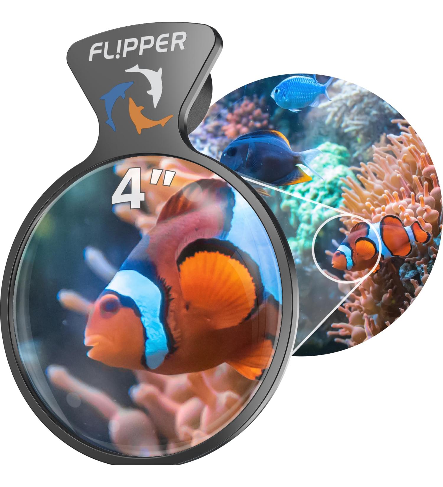 FL!PPER Flipper DeepSee Magnified Magnetic Aquarium Viewer 4" STD 4" - Buy Online on GoSupps.com