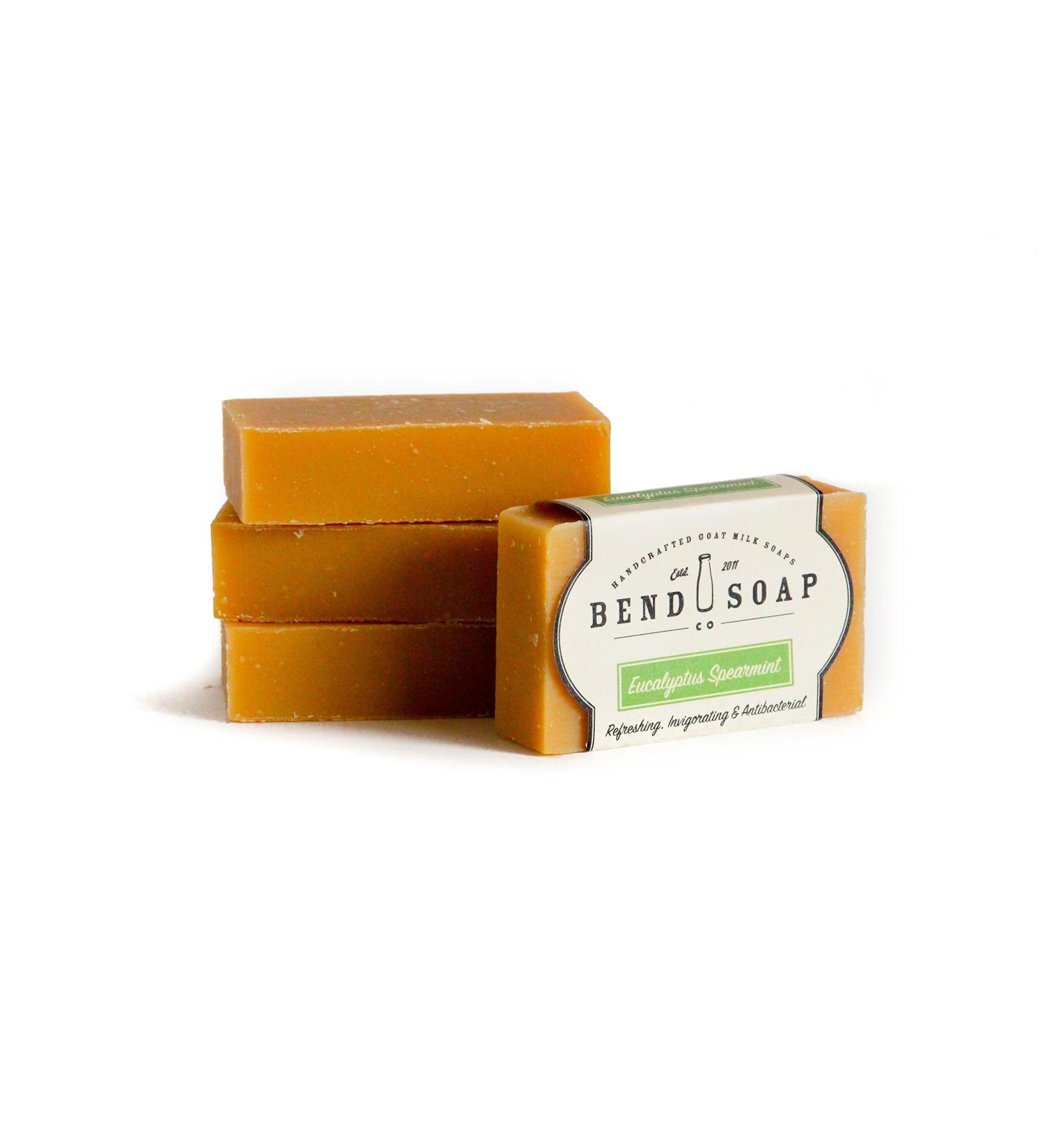 Bend Soap Co. All Natural Handmade Goat Milk Soap - Eucalyptus Spearmint (4 Pack) - Buy Online on GoSupps.com