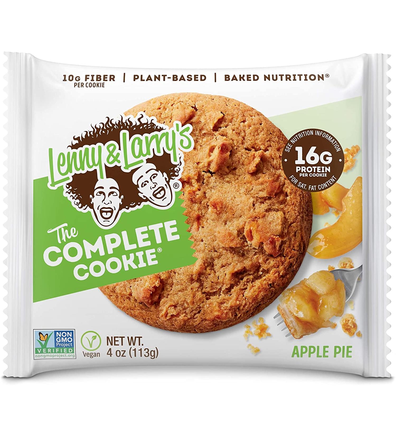 Lenny & Larry's Complete Cookie - Vegan Apple Pie Flavor, 16g Plant Protein, Non-GMO, 4oz (Pack of 12) - Buy Online on GoSupps.com