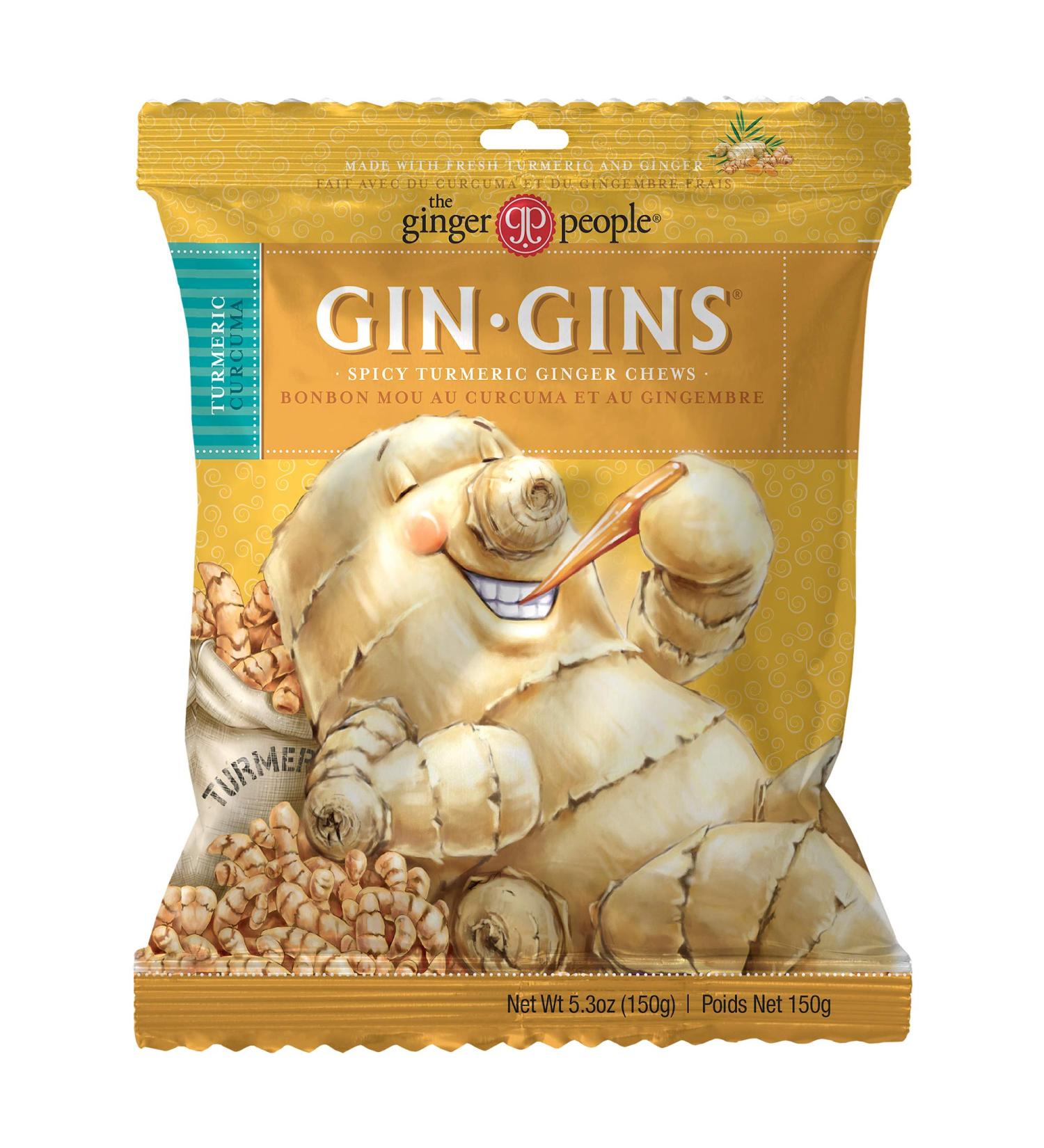 Buy Gin Gins Chewy Ginger Candy - Spicy Turmeric 5.3 oz | The Ginger People - Buy Online on GoSupps.com