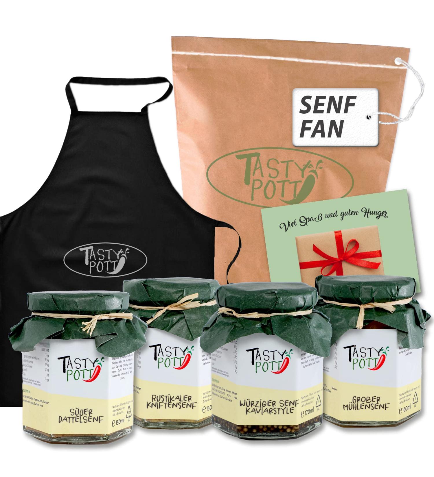 Tasty Pott Mustard Fan Set Sweet Mustard Mustard Big Mustard Rustic Style Spicy Mustard Caviar Kitchen Apron Mustard Glass Cooking Barbecue Gravy - Buy Online on GoSupps.com
