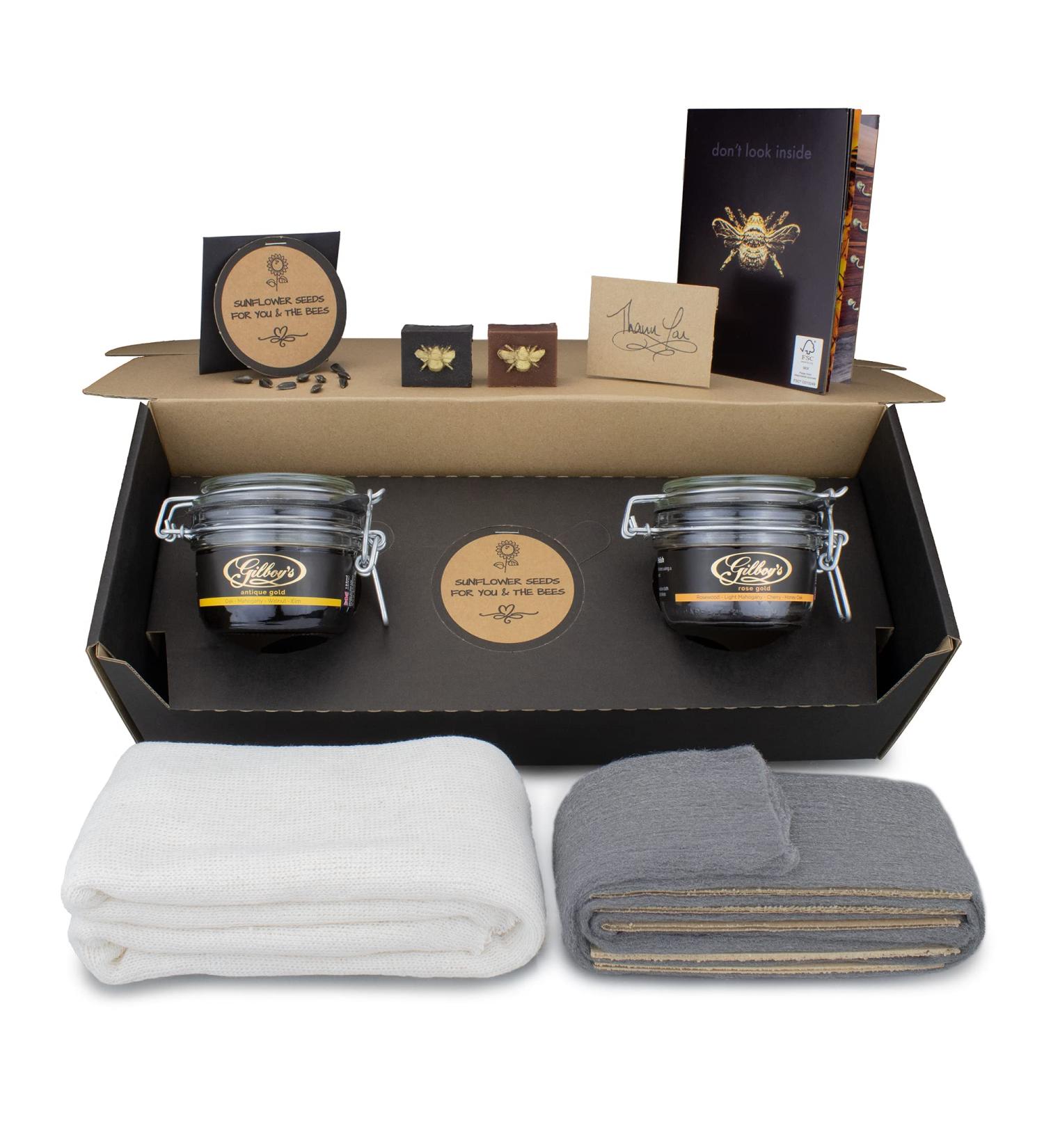 Premium Beeswax Antique Furniture Polishing Kit - Dark & Clear (2 Jars) | Restore & Shine Your Furniture - Buy Online on GoSupps.com