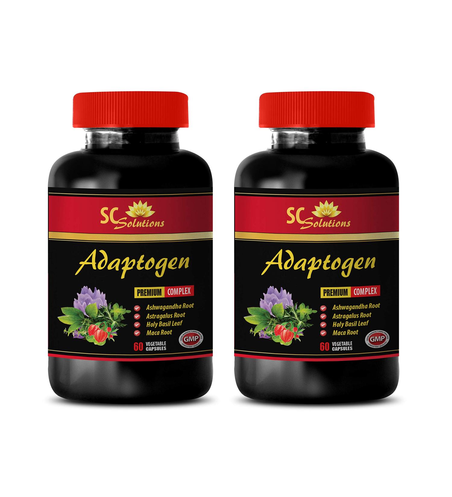ADAPTOGEN Supplement - Amla Fruit Eleutherococcus senticosus Holy Basil Leaf Panax Ginseng Schisandra Fruit Rhodiola rosea Maca Astragalus Root Adaptogen Blend Natural 1Bot - Buy Online on GoSupps.com