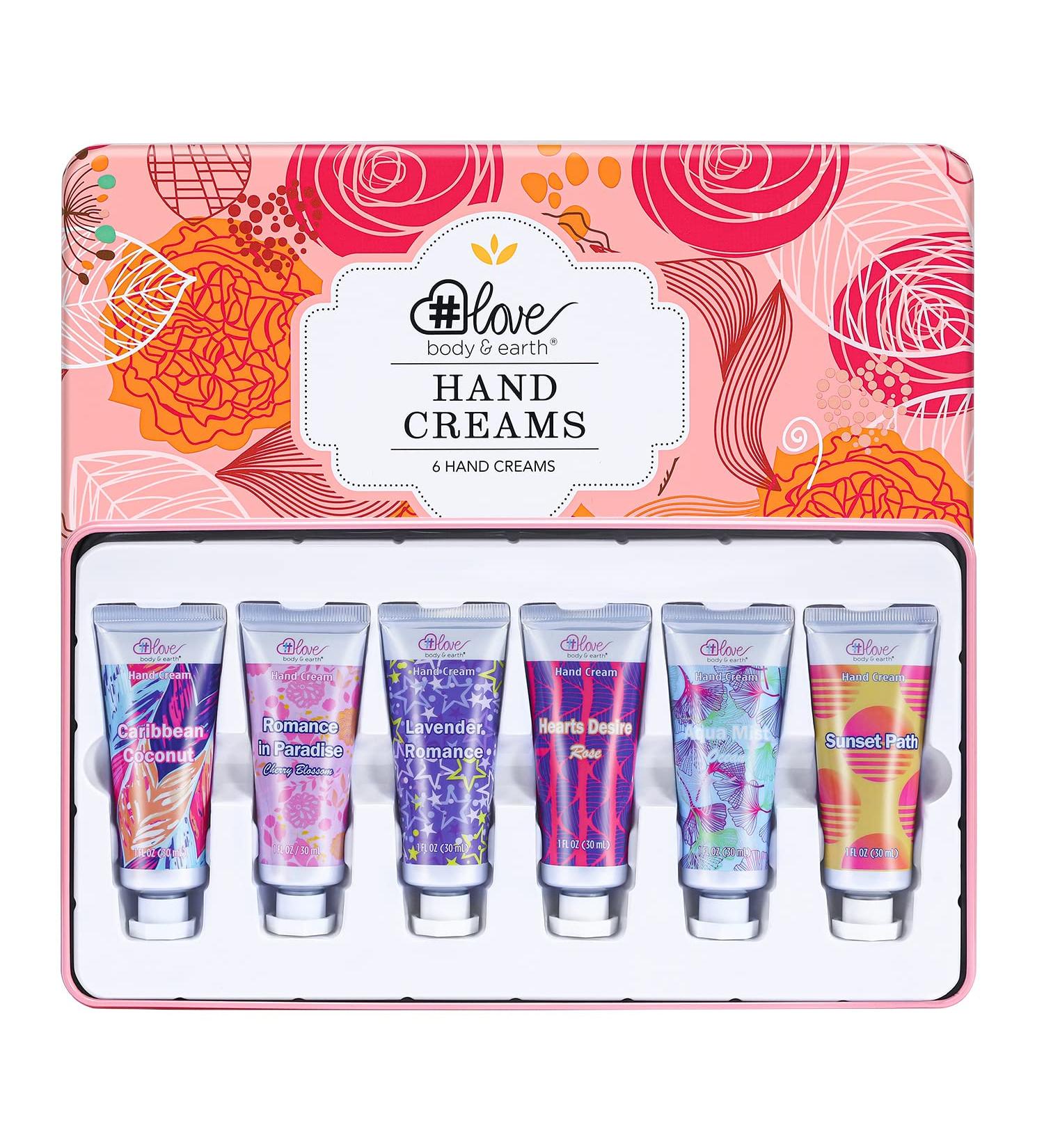 Body & Earth Hand Lotion Set - Shea Butter & Glycerin Enriched Formula for Nourished and Moisturized Hands - 6 x 1.0 oz Travel Size - Best Gift for Women - Buy Online on GoSupps.com