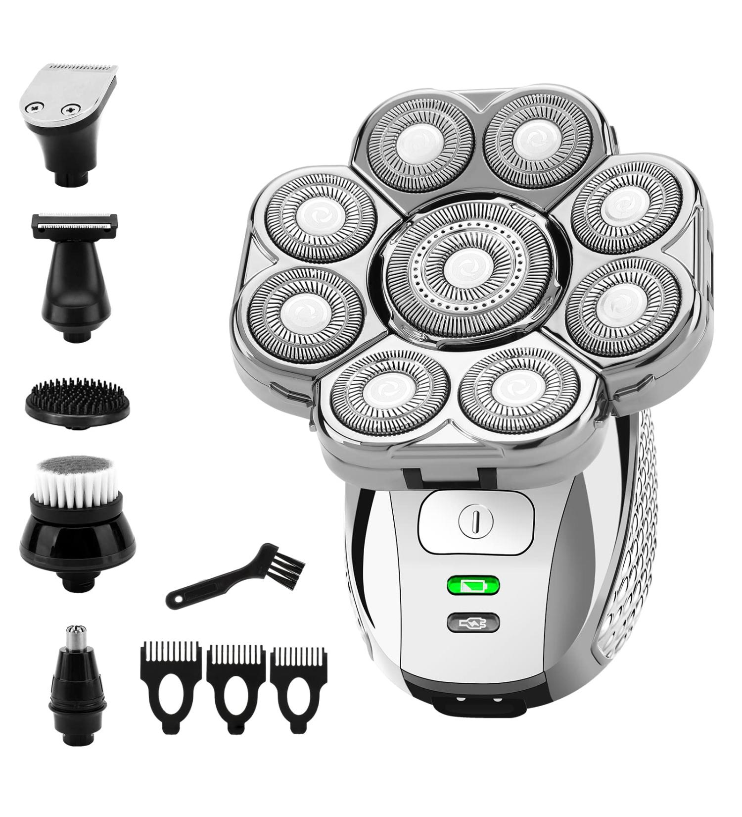Buy Gaps Razors: 6-in-1 Bald Head & Face Razor for Men | Cestmall 9D Electric Grooming Kit - Wet & Dry Use - Buy Online on GoSupps.com