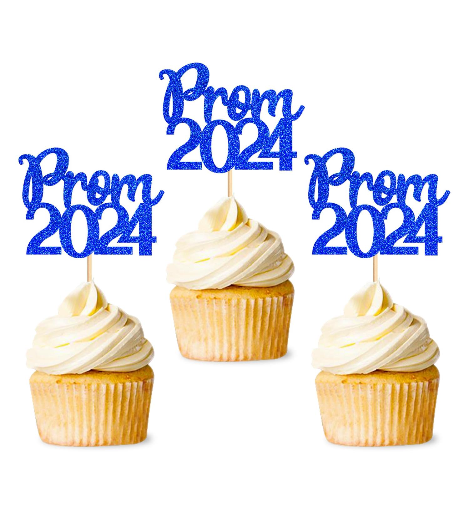 32 Pcs Glitter 2024 Graduation Cupcake Toppers Prom 2024 Cupcake Toppers NO DIY NEEDED 32 PCS Food/Appetizer Picks For Graduation Party Cake Decorations Class of 2024 Set 32 Pieces (Blue) - Buy Online on GoSupps.com