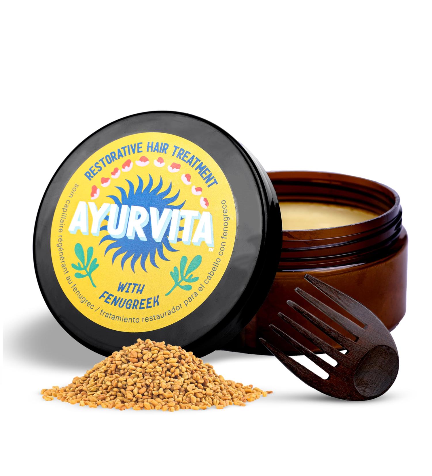 Fenugreek Restorative Deep Conditioning Mask | Best Ayurvedic Hair Treatment for Men & Women | Nourishing & Moisturizing | Hair Growth for Dry & Damaged Hair - 6.7 oz - Buy Online on GoSupps.com