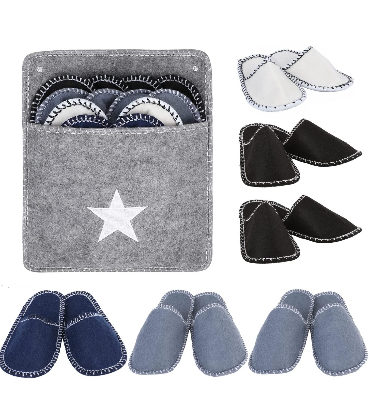 Buy Biosa Disposable Hotel Slippers - Non-Slip Comfortable Felt Shoes with Storage Bag - Ideal for Travel Spa Family Use - Buy Online on GoSupps.com