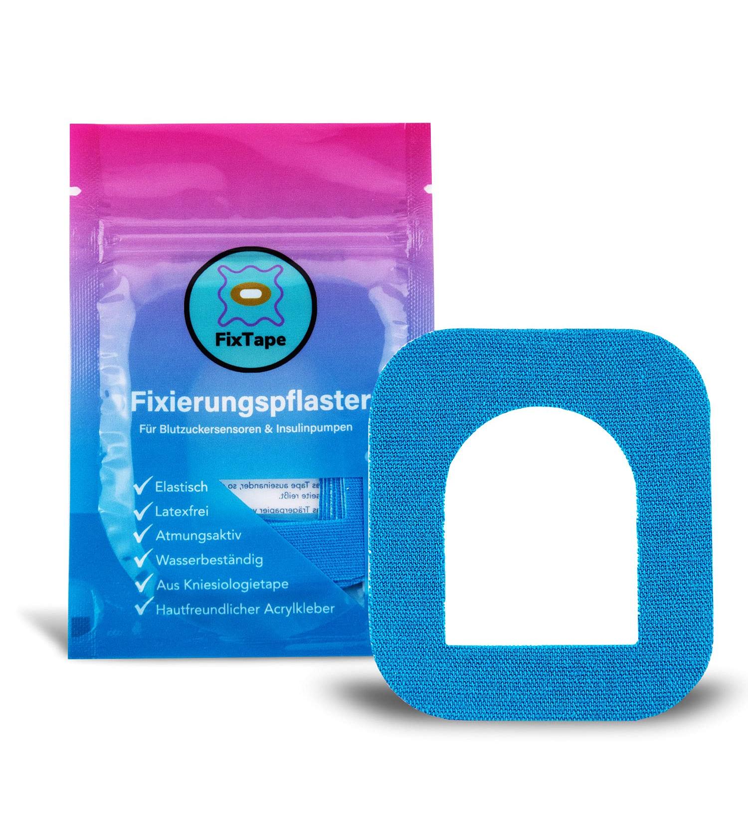 Fixed Tape for Omnipod | Breathable Self-Adhesive Hypoallergenic Waterproof Patch - 7 pcs Light Blue - Buy Online on GoSupps.com
