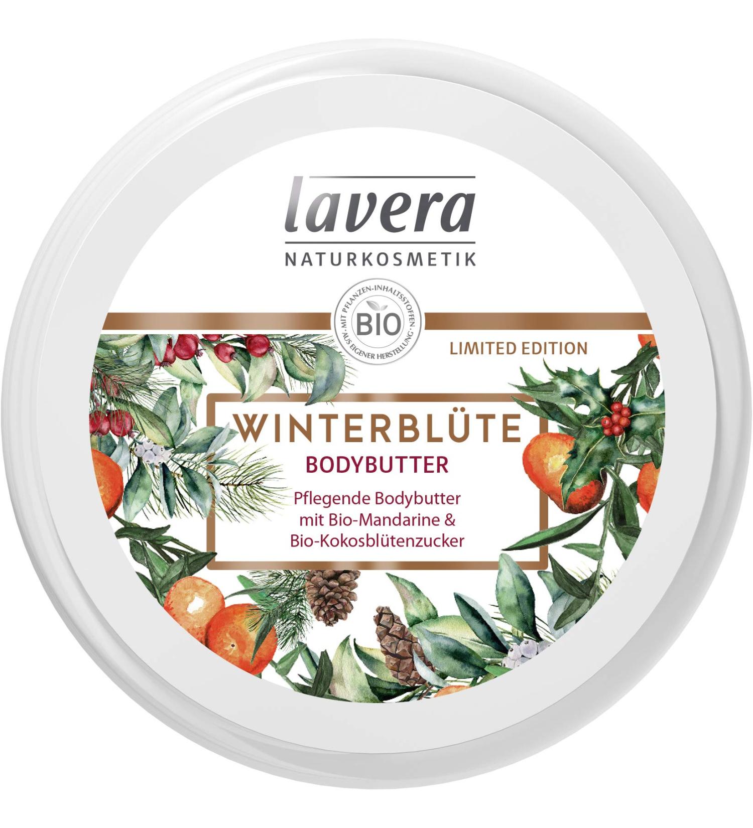 Lavera Limited Edition Winter Blossom Body Butter - Organic Mandarins & Coconut Sugar | Natural Vegan Winter Care (2x150ml) - Buy Online on GoSupps.com