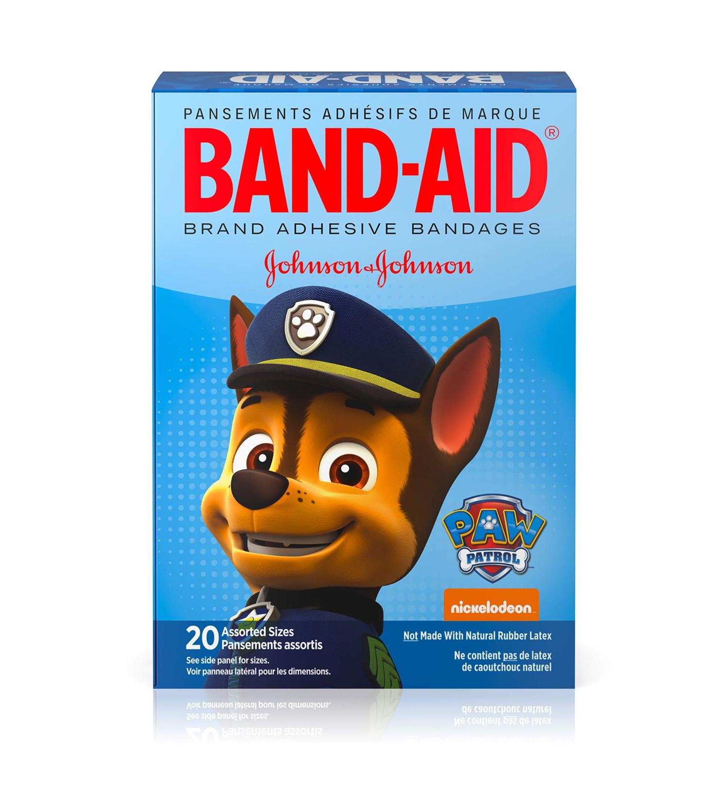Buy Band-Aid Adhesive Bandages for Kids & Toddlers | Nickelodeon PAW Patrol | Assorted Sizes 20 ct | International Shipping Available - Buy Online on GoSupps.com