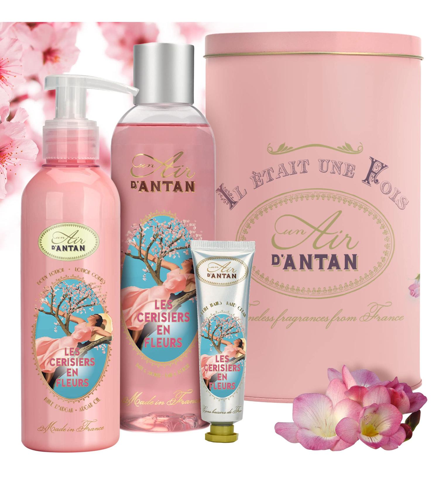 Un Air d'Antan Spa Gift Basket for Women - 3-Piece French Bath Body Set | Hand Cream Shower Gel & Body Lotion | Perfect Birthday Gift for Wife - Buy Online on GoSupps.com
