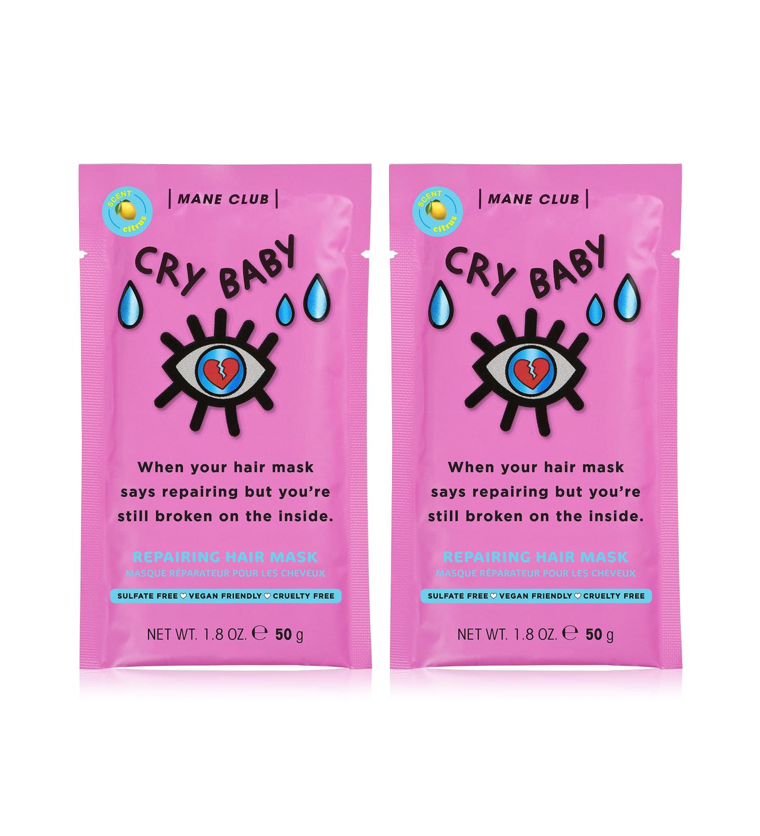 MANE CLUB Cry Baby Deep Conditioner - Cruelty-Free & Vegan Formula, Pack of 2 - No Sulfates or Parabens - Buy Online on GoSupps.com