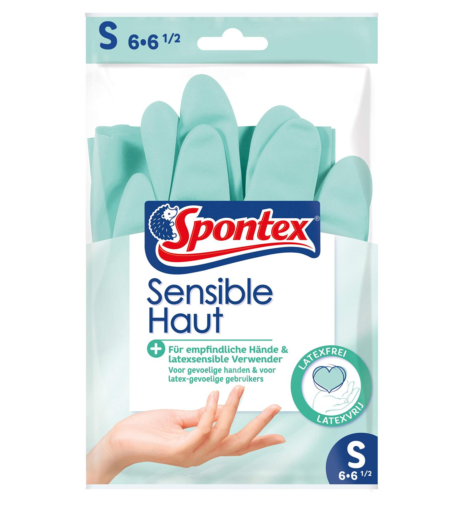 Spontex Sensitive Skin Household Gloves | Soft Skin-Friendly & Latex-Free | Size S (1 Pair) for Sensitive Hands & Allergy Relief - Buy Online on GoSupps.com