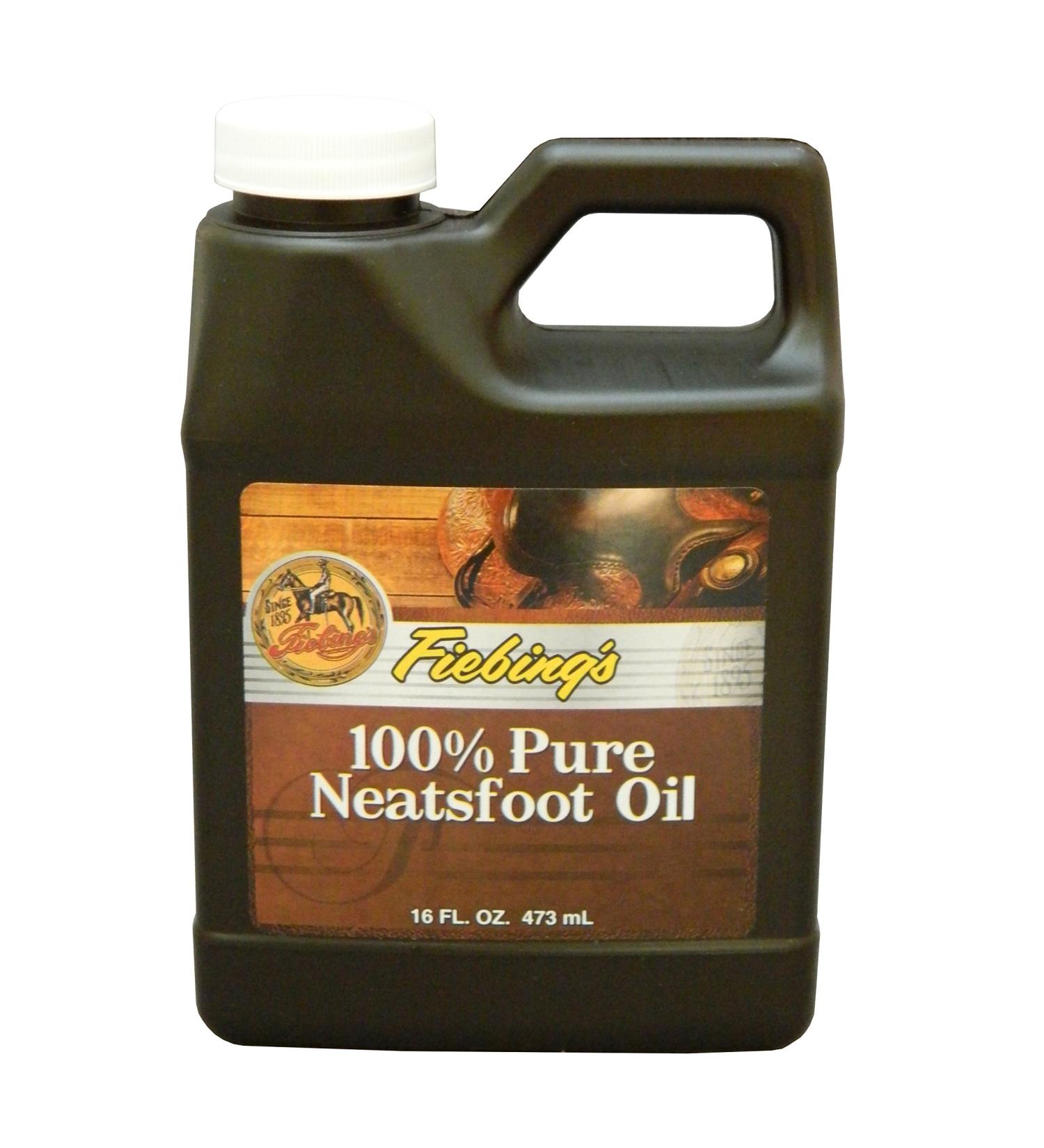 Fiebing's 100% Pure Neatsfoot Oil - Natural Leather Preservative - Great for Boots Baseball Gloves Saddles and More - 16 oz