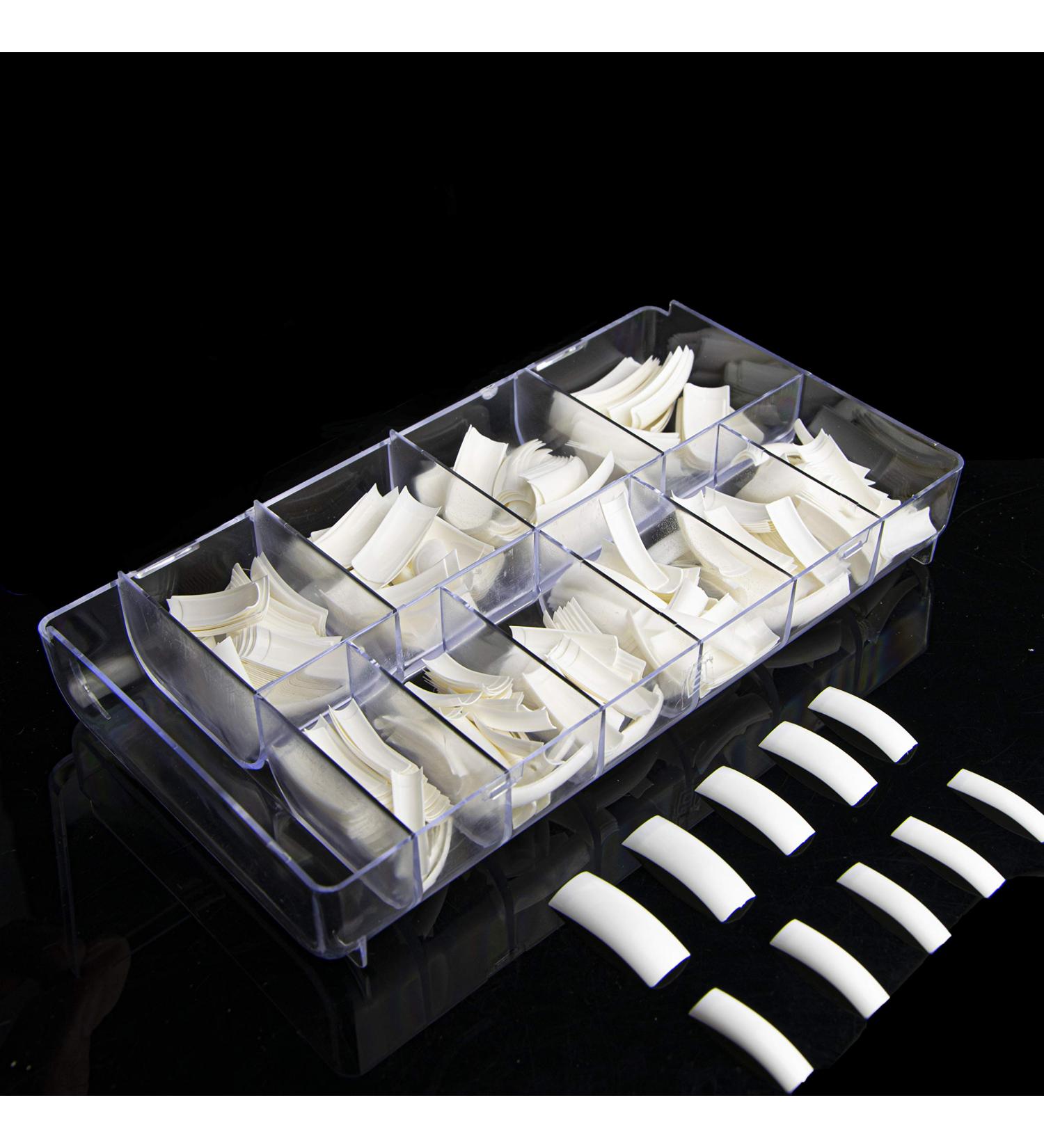 Profico 500 Piece Nail Tips - White French Half Cover Acrylic Nails | 10 Sizes | International Shipping - Buy Online on GoSupps.com