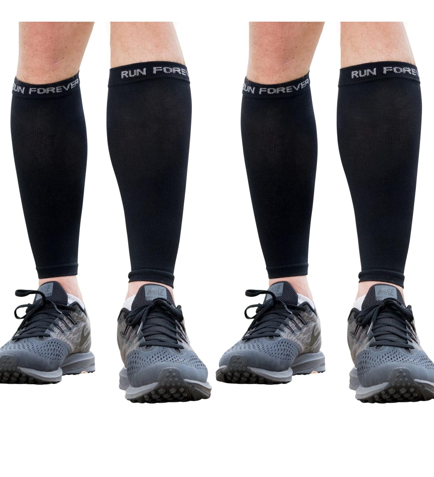 Calf Compression Sleeves for Men and Women - Footless Leg Compression Socks for Runners, Shin Splints, Varicose Vein & Calf Pain Relief - Ideal Calf Brace for Running, Cycling, and Travel - Buy Online on GoSupps.com