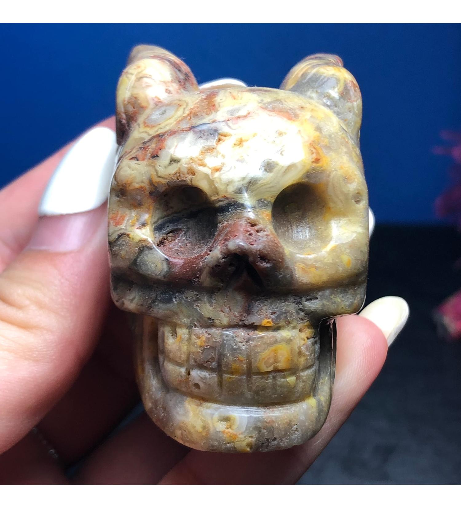 Home Decoration Natural Quartz Crystal Indian Style Skull Hand Carved and Polished Rare Gemstone Home Decoration Collection Stones ERTEYIN - Buy Online on GoSupps.com