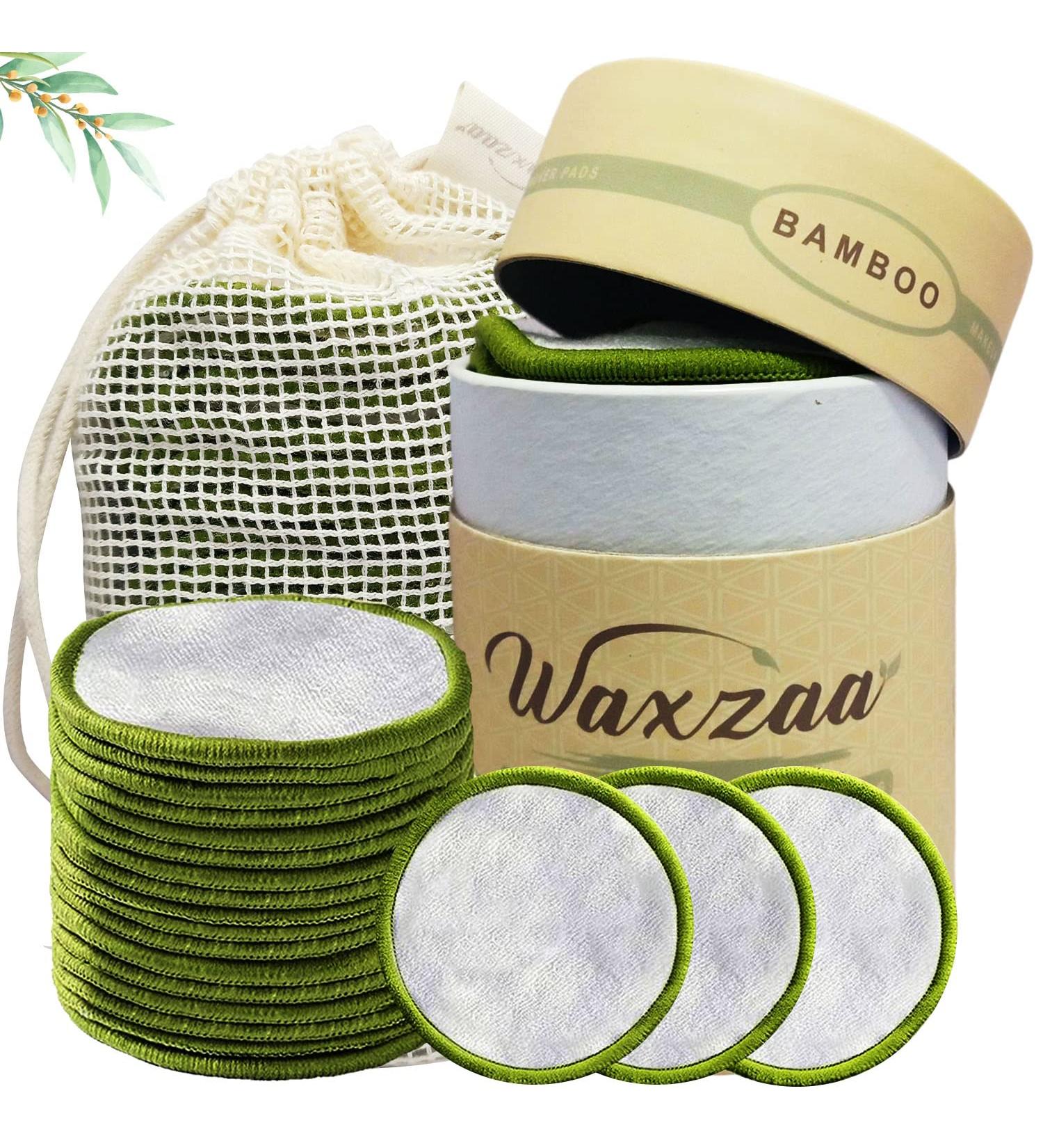 Waxzaa 23 Pack Reusable Cotton Pads 100% Organic Makeup Remover Pads with Bamboo Face Pads Washable Laundry Bag and Storage Eco-Friendly Beauty Essentials for All Skin Types Suitable for Adults & Kids - Buy Online on GoSupps.com
