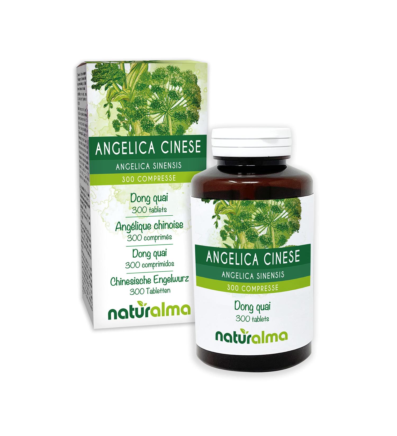 Dong Quai (Angelica sinensis) Roots 150g | 300 Vegan Tablets 500mg | Natural Food Supplement by NATURALMA - Buy Online on GoSupps.com