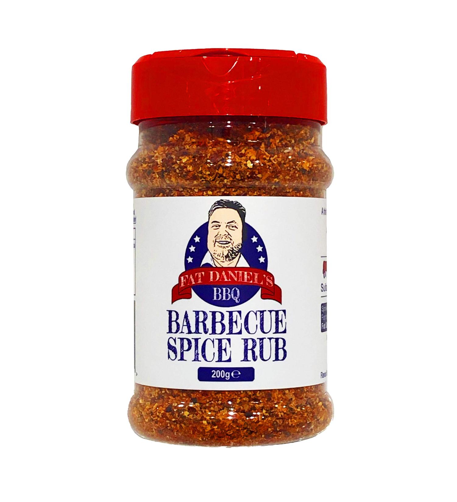 Fat Daniel's BBQ - BBQ Spice RUB - Seasoning for Meat Poultry Fish and Vegetables - Shake and Pour Jar 200g - Buy Online on GoSupps.com