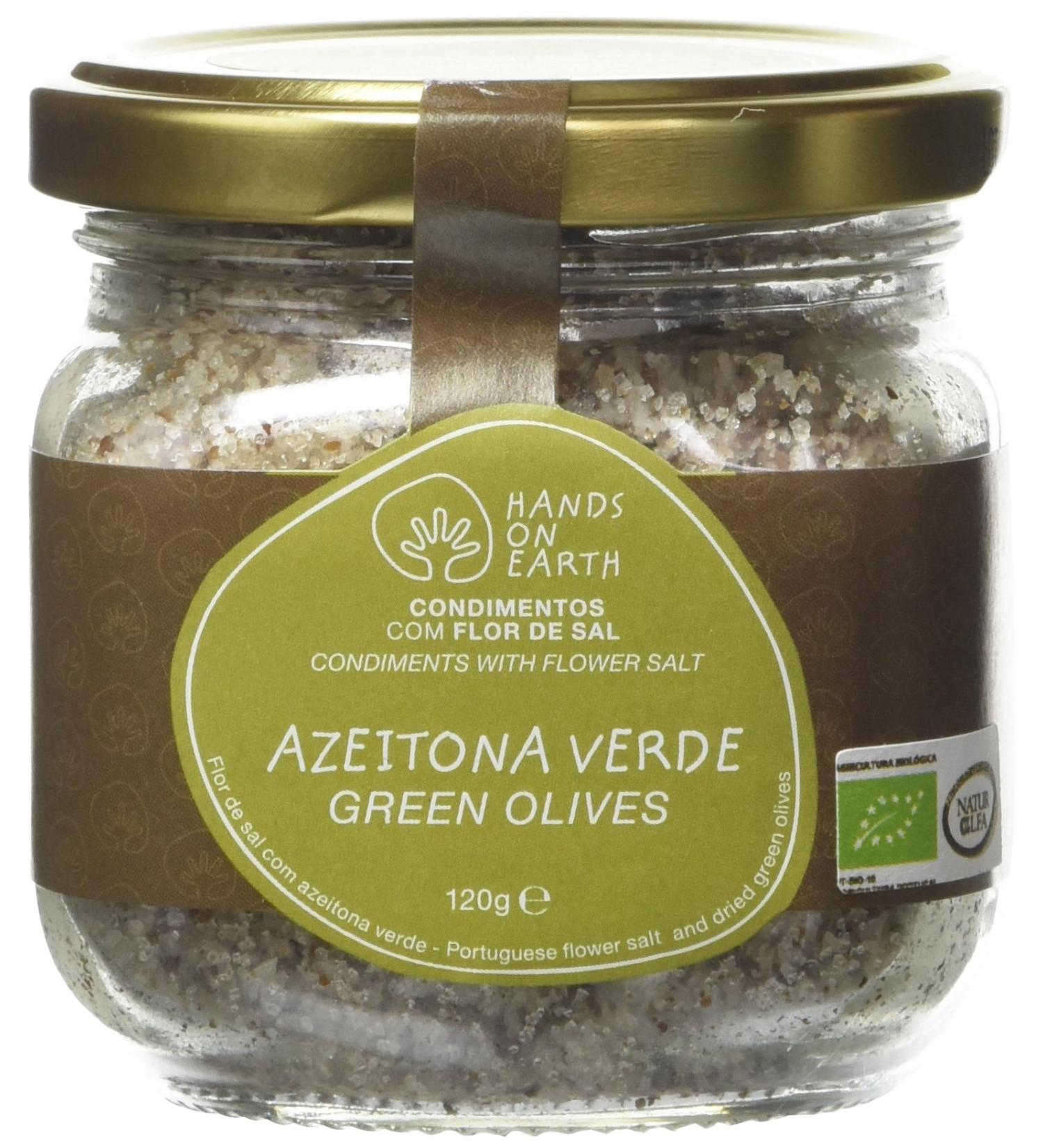 Hands on Earth Flavoured Flower Salt with Green Olives - Seasoning Salads 120g - Buy Online on GoSupps.com
