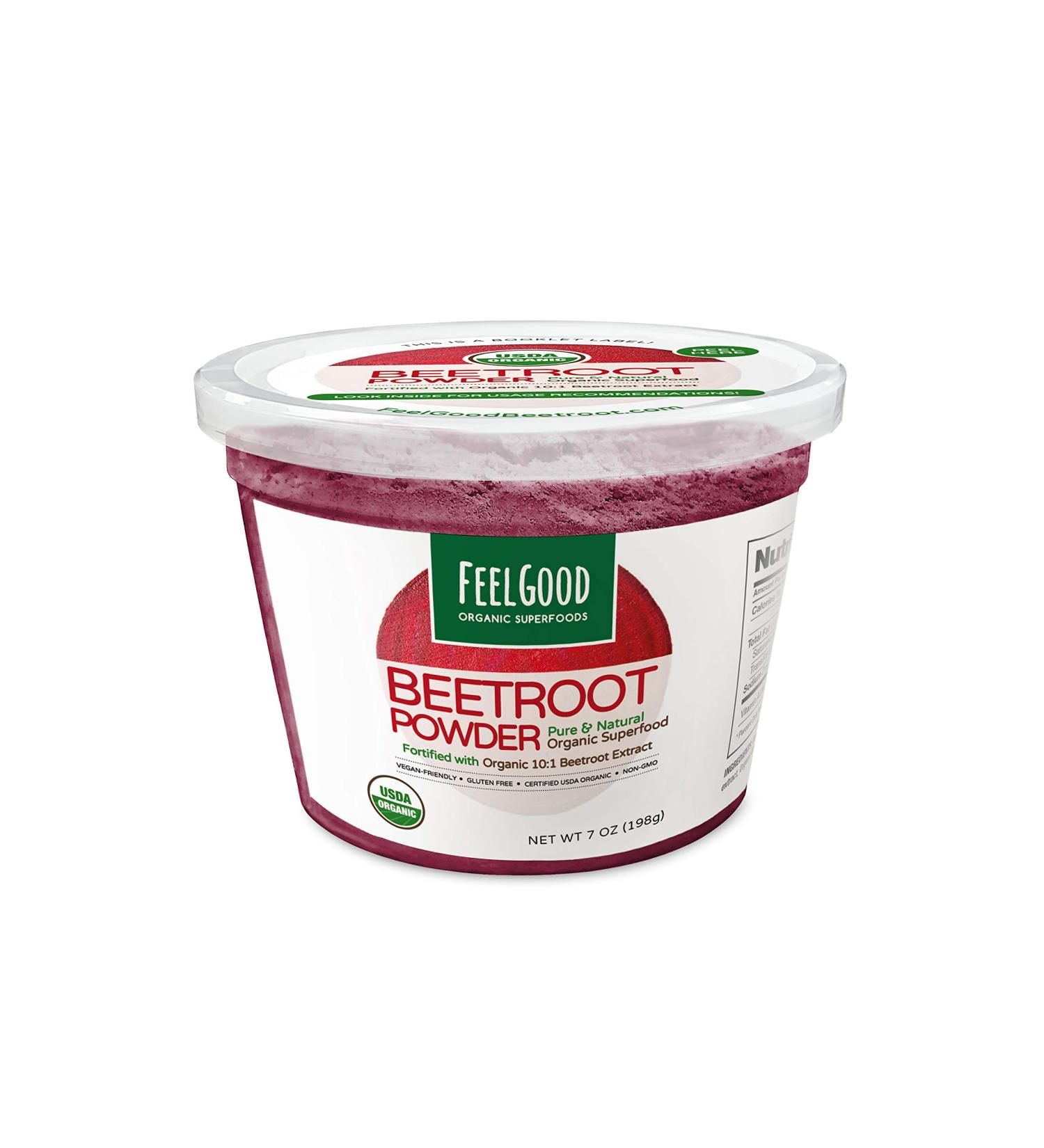 FEEL GOOD Organic Superfoods Fortified Beetroot powder (beet juice powder) 10:1 - Buy Online on GoSupps.com