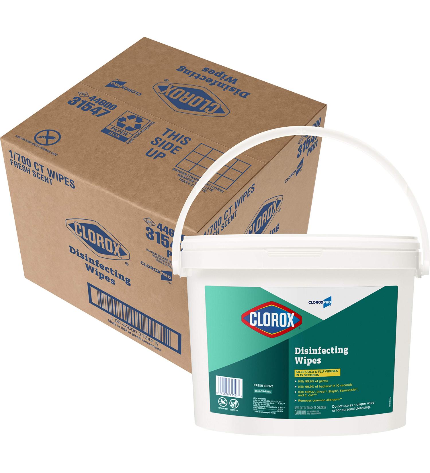CloroxPro Disinfecting Wipes Fresh Scent 700 Count Bucket Dispenser - Pack of 1 | 31547 - Buy Online on GoSupps.com