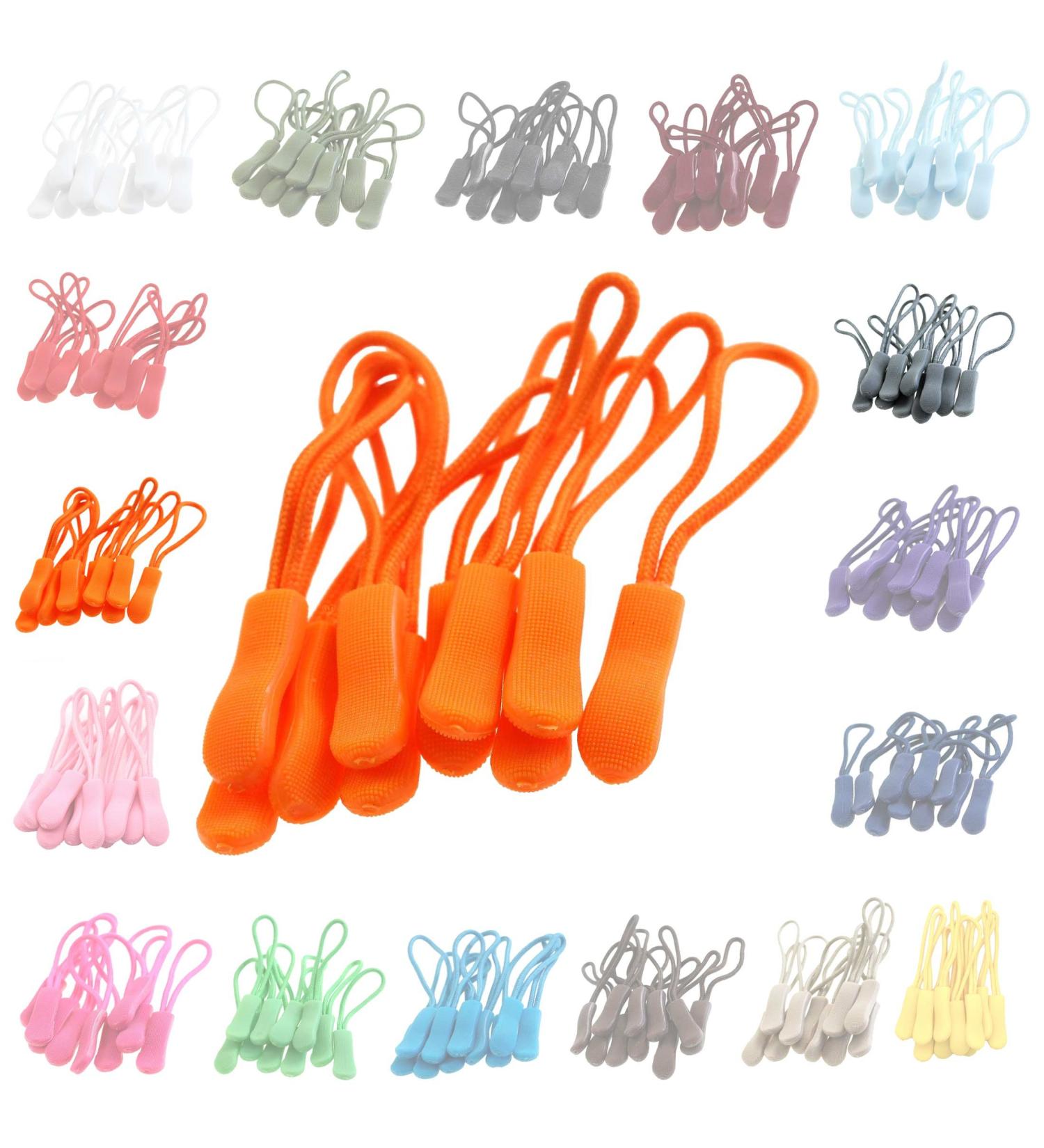 10 Zipper Loops Pendant | Orange Zipper Extension Pull - International Shipping Available - Buy Online on GoSupps.com