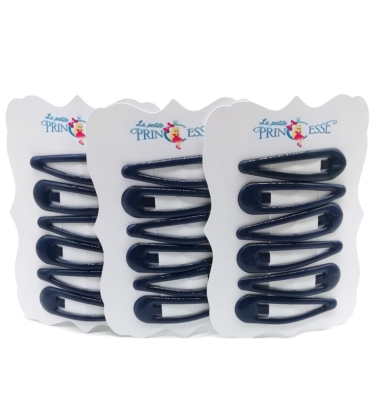 18x Hair clips barrettes Navy Blue School Uniform dark blue Colour hair Clips Slides Sleepies Snaps Bendies for Girls - Buy Online on GoSupps.com