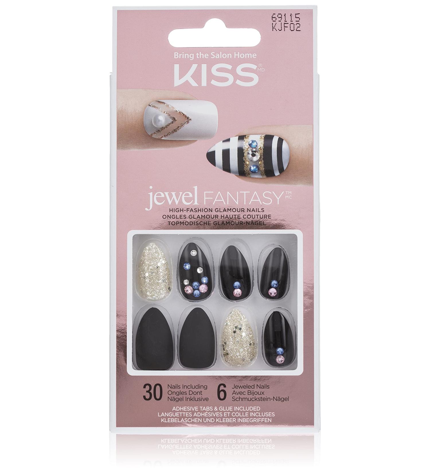 Kiss Jewel Fantasy Nails Medium Length - 69115 | Your Grace - Buy Online on GoSupps.com