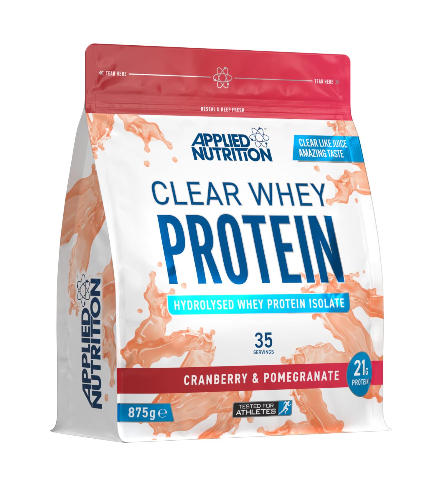 Applied Nutrition Clear Whey Isolate - Cranberry & Pomegranate High Protein Powder (875g - 35 Servings) - Buy Online on GoSupps.com