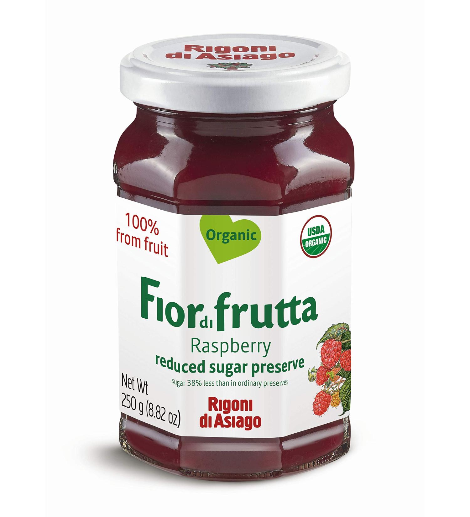 Rigoni di Asiago, Fiordifrutta Organic Fruit Spread, Raspberry, 8.82 Ounce (Pack of 1) 8.82 Ounce (Pack of 1) Standard Packaging