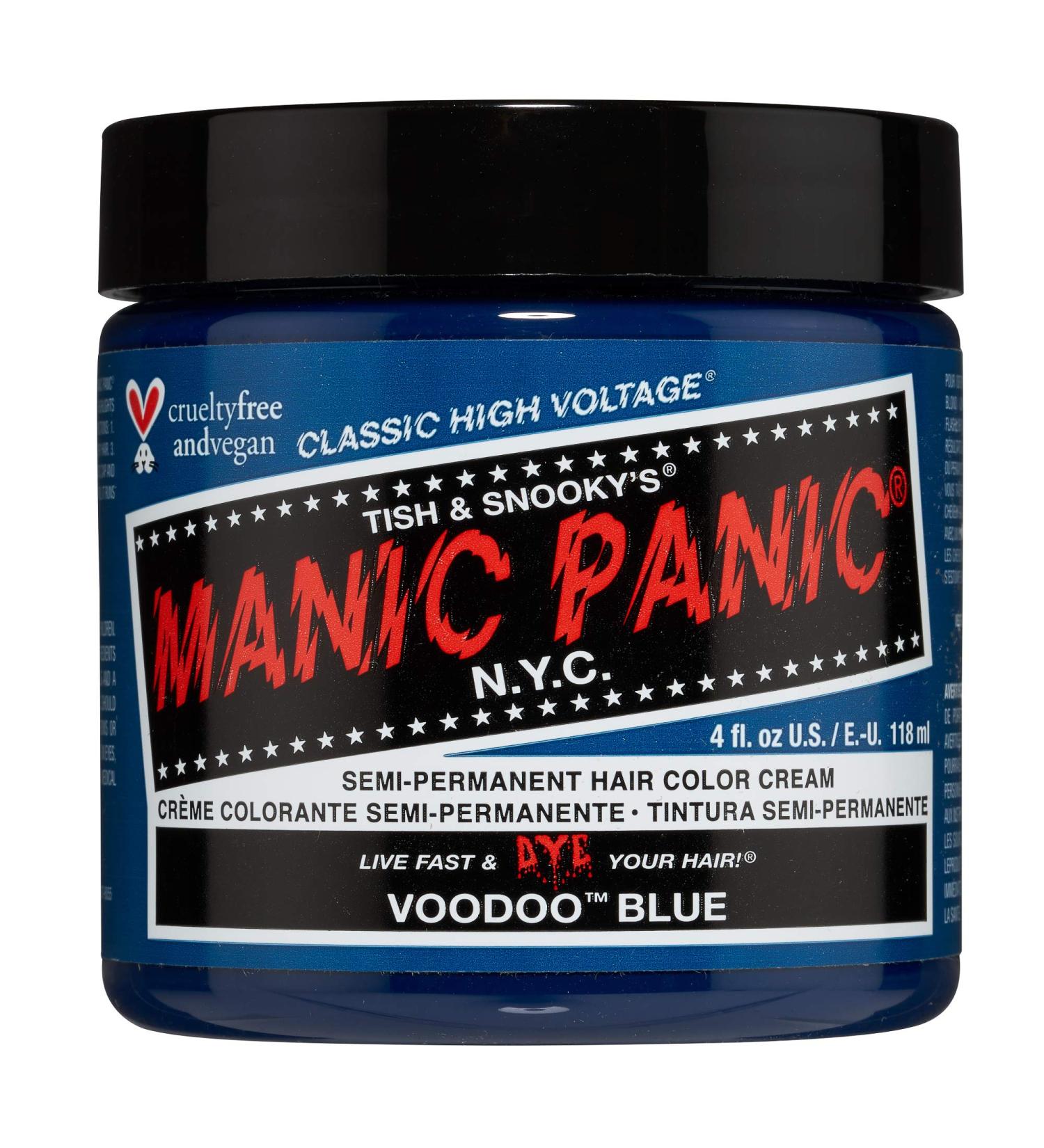 Manic Panic HVC Voodoo Blue Hair Dye 118ml - Vibrant Blue Color International Shipping Available - Buy Online on GoSupps.com