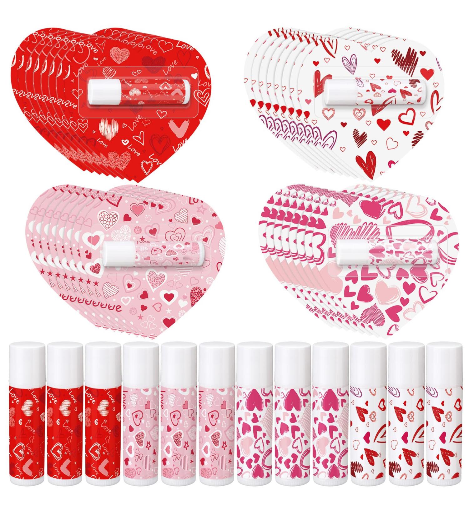 Qunclay 24 Pcs Valentine's Lip Balms Bulk Valentine's Day Party Favors Galentine's Day Gifts Heart Shaped Travel Size Lip Gloss for Women Her Teachers Staff Wedding Bridal Shower Adult Coworkers - Buy Online on GoSupps.com