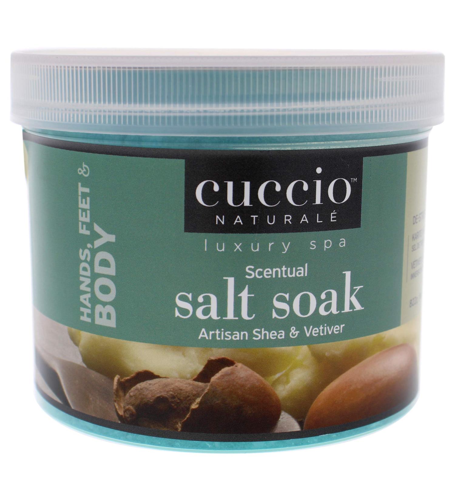 Cuccio Naturale Scentual Salt Soak - Invigorating Foot Treatment with Shea and Vetiver - 29 Oz - Buy Online on GoSupps.com