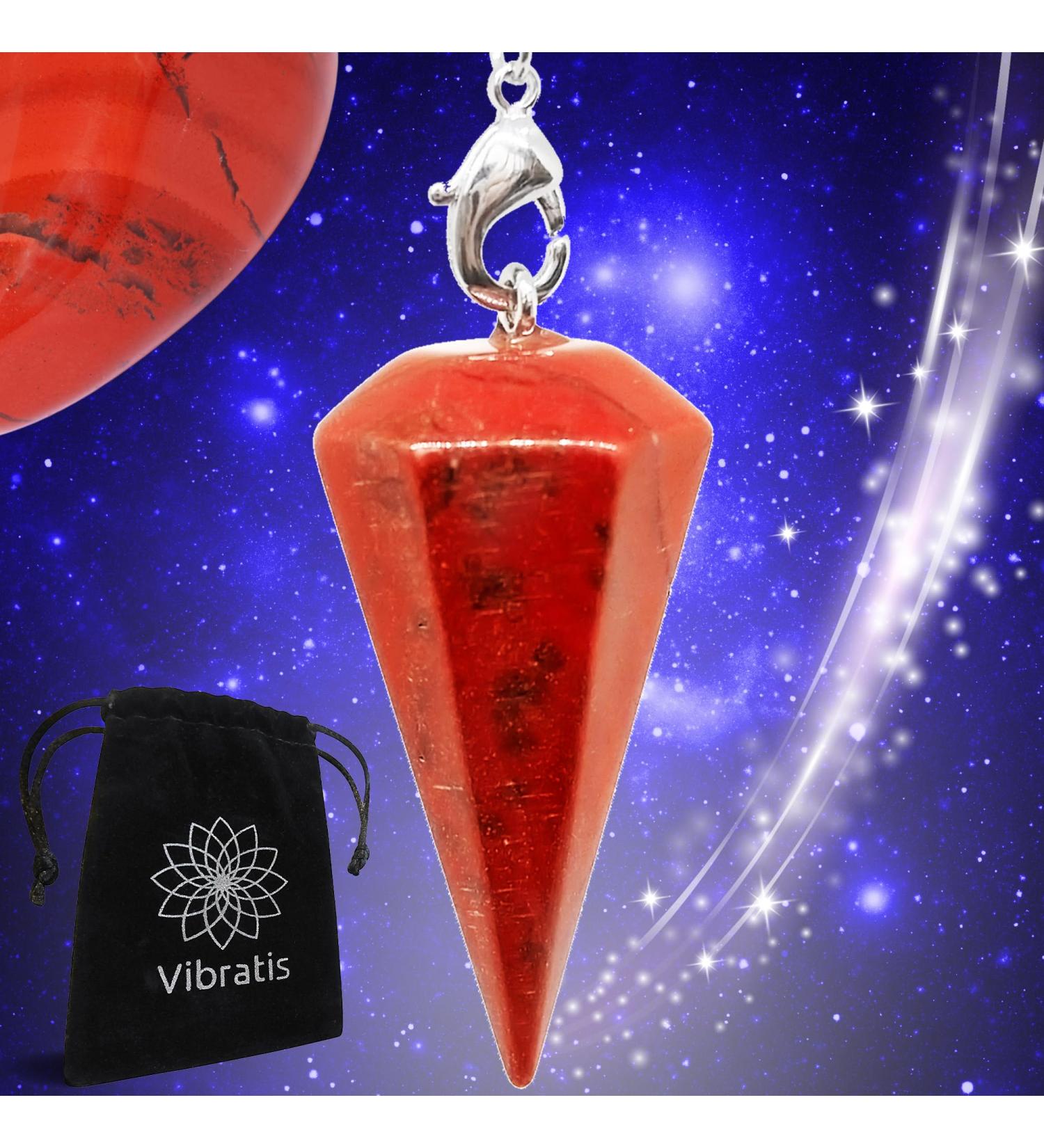 Red Jasper Pendulum for Fortune Telling & Radiesthesia | Enhance Security & Trust - International Shipping - Buy Online on GoSupps.com