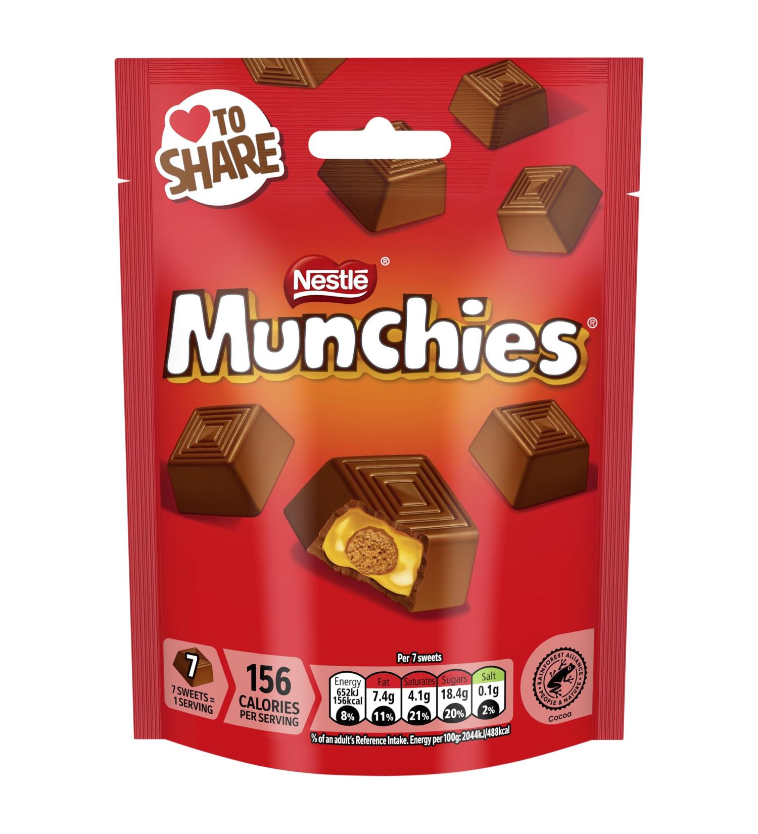  Munchies Munchies Milk Chocolate Pouch 104g - Buy Online on GoSupps.com
