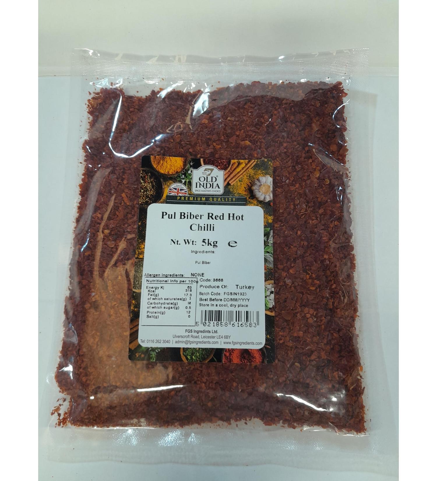 Old India Pul Biber Red Hot Chilli 5kg