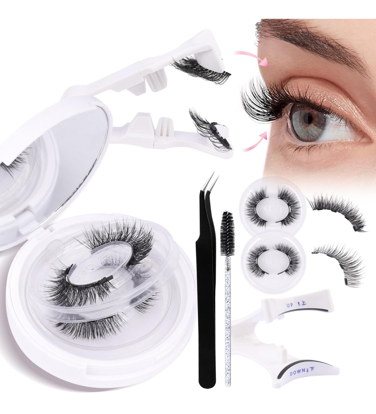 Buy Magnetic Eyelashes - 2 Pairs Cat Eye Natural Lashes Kit with Applicator | No Glue | Shop Internationally - Buy Online on GoSupps.com