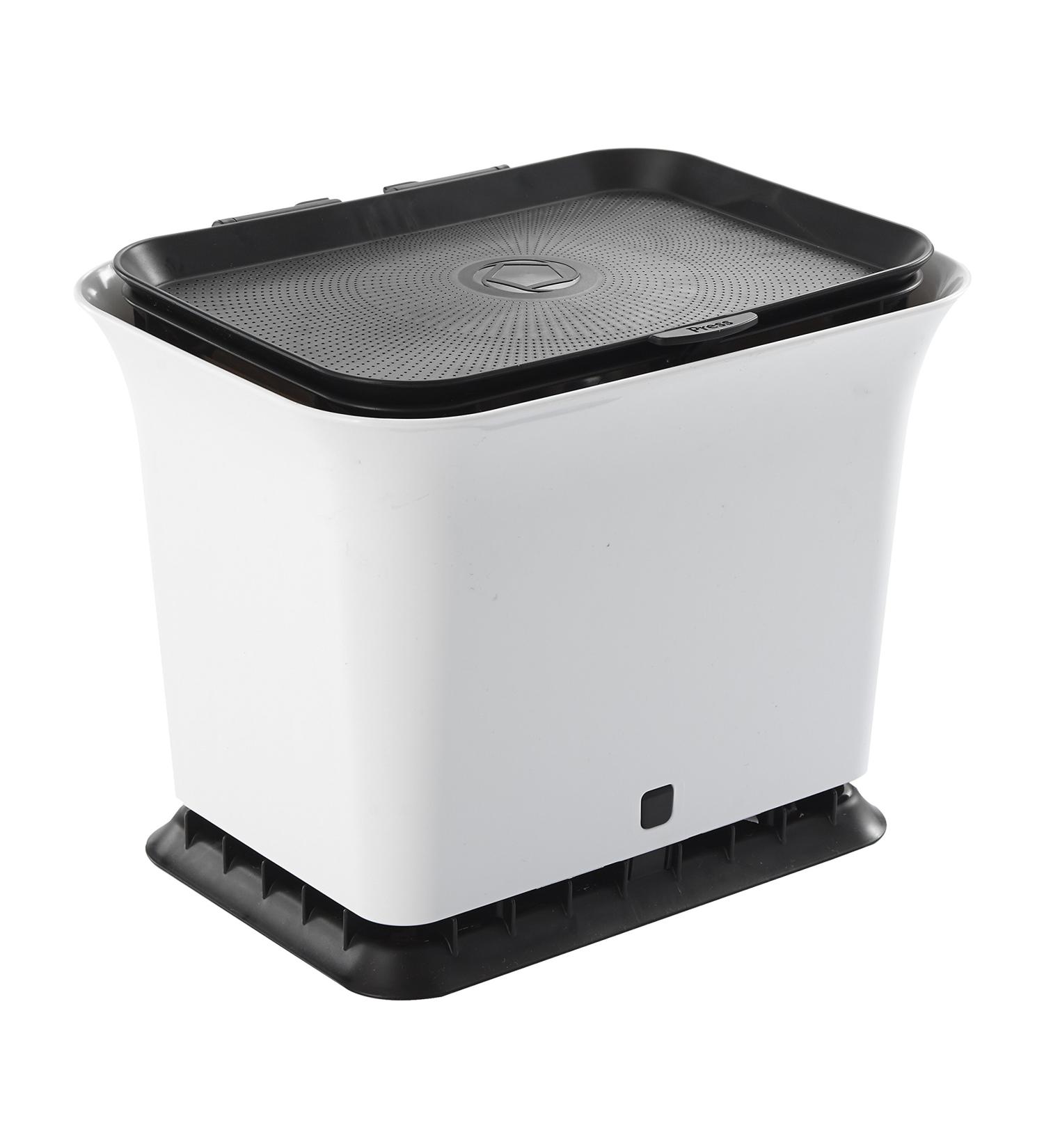 Full Circle Fresh Air Kitchen Compost Bin - Odor-Free Black & White - Buy Online on GoSupps.com