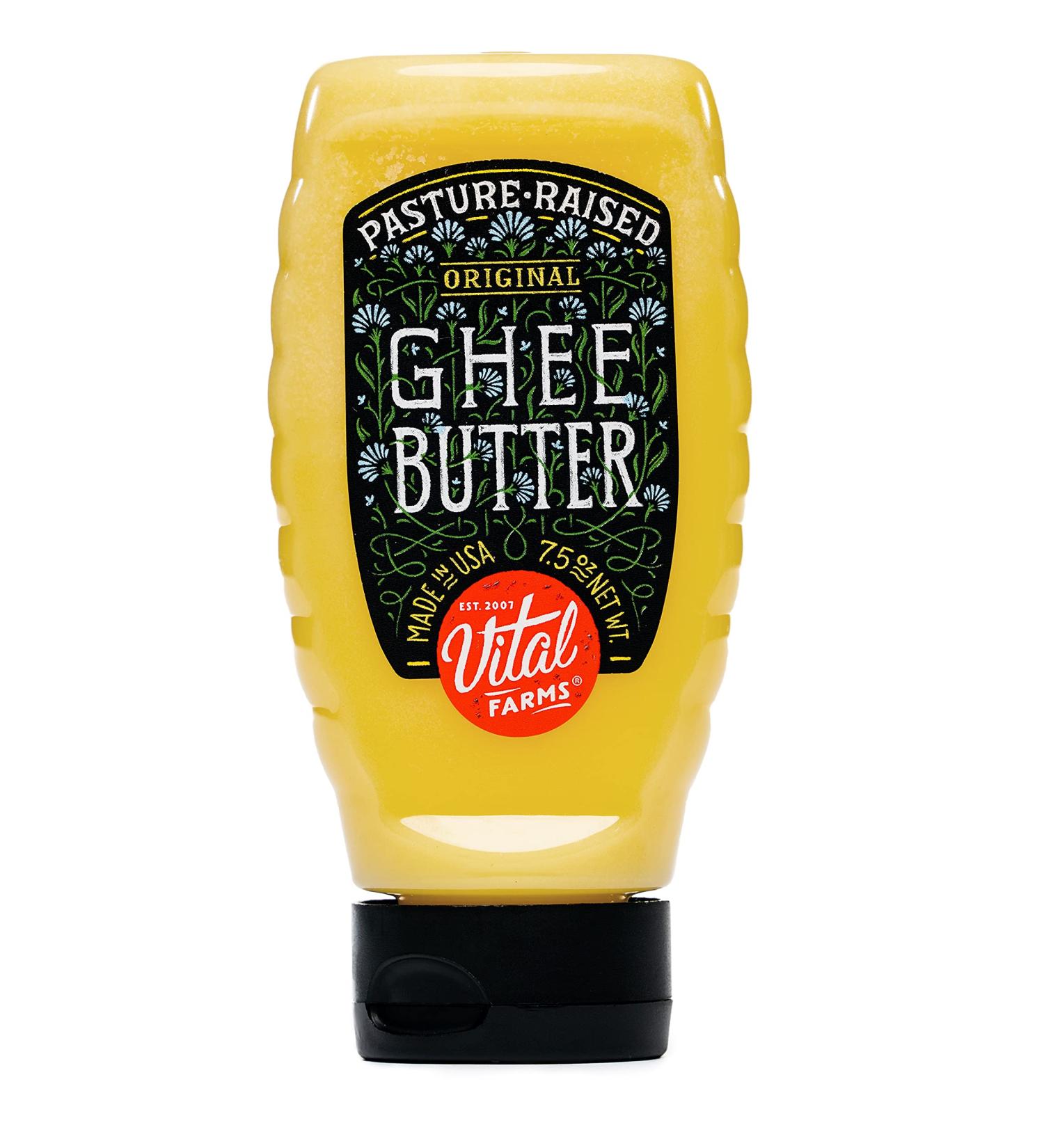 Vital Farms Original Ghee | 7.5 oz Squeeze Jar | Pure and Delicious Ghee - Buy Online on GoSupps.com