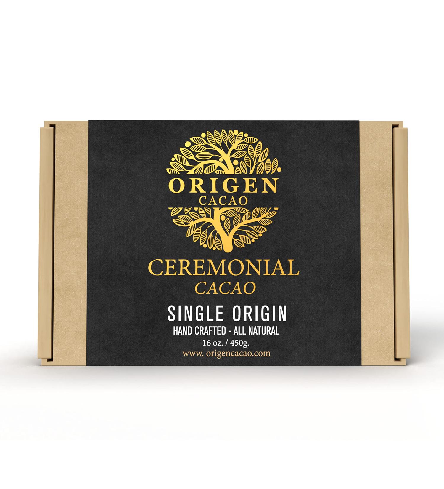 Origen 100% Pure Ceremonial Cacao | 16 Oz Granulated Ceremonial Grade | Sugar Free Superfood from Arhuaco Tribe - Buy Online on GoSupps.com